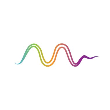 Ses dalgası logosu şablon vektör simgeleri