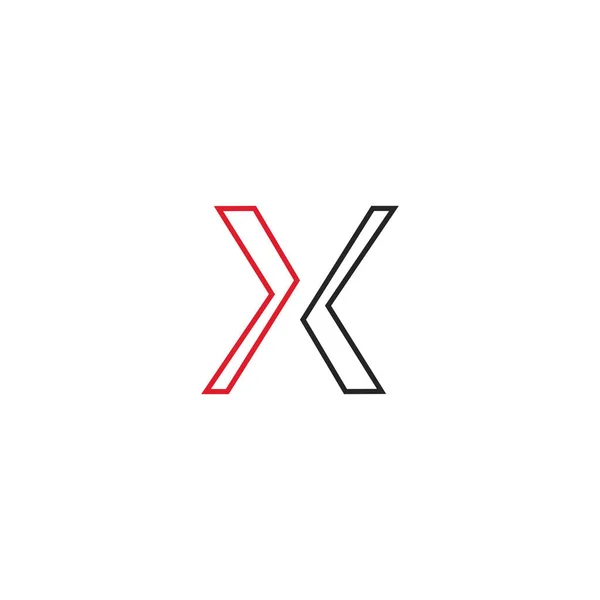 X Lettera icona vettoriale modello logo — Vettoriale Stock