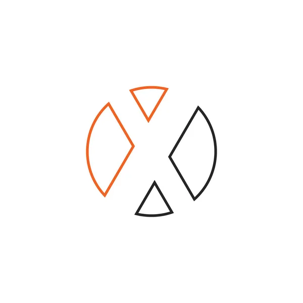 X Carta Logo Template vetor ícone — Vetor de Stock