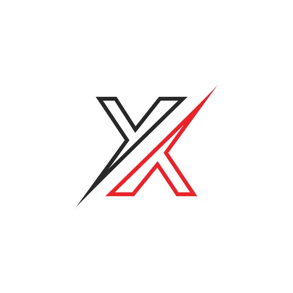 X Lettera icona vettoriale modello logo — Vettoriale Stock