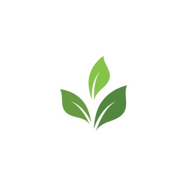 Yeşil yapraklı ekoloji doğa element vektörü