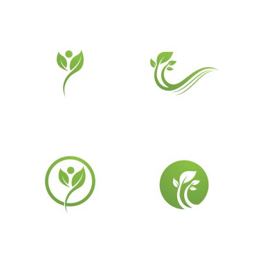 Yeşil yapraklı ekoloji doğa element vektörü