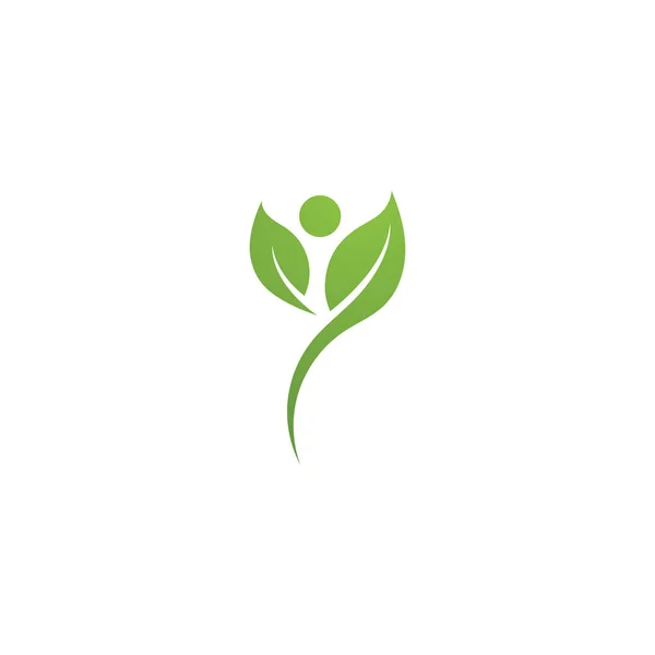 Groene blad ecologie natuur element vector — Stockvector