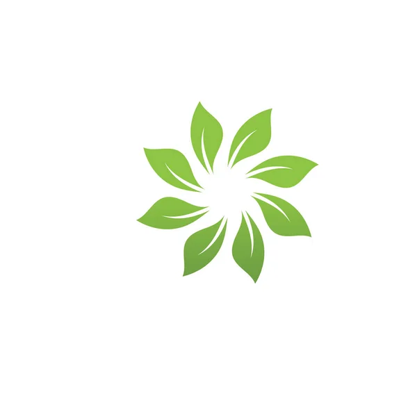 Vert feuille écologie élément nature vecteur — Image vectorielle