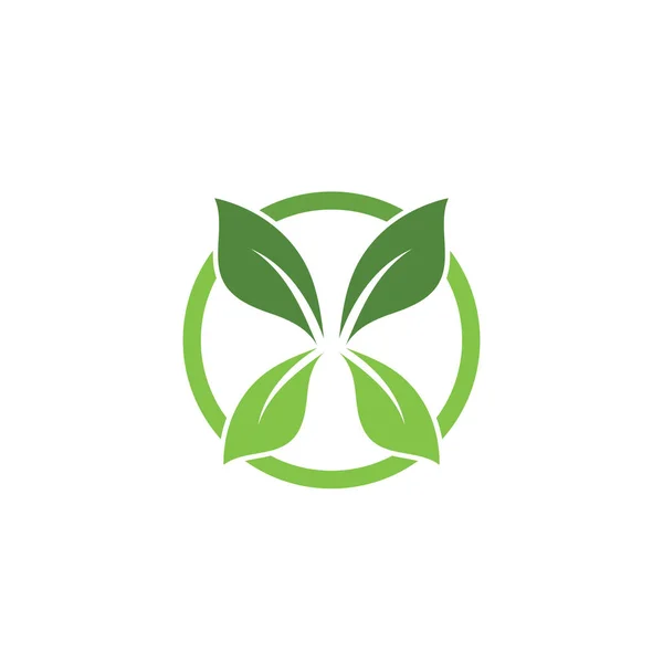 Grüne Blatt Ökologie Natur Element Vektor — Stockvektor