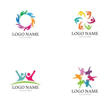 Evlat Edinme ve Toplumsal Bakım Logosu vektör simgeleri