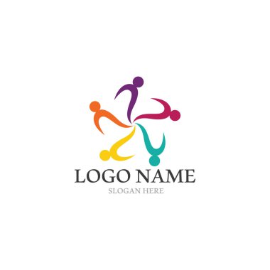 Evlat Edinme ve Toplumsal Bakım Logosu vektör simgeleri