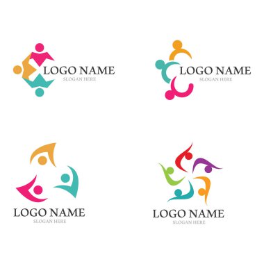 Evlat Edinme ve Toplumsal Bakım Logosu vektör simgeleri