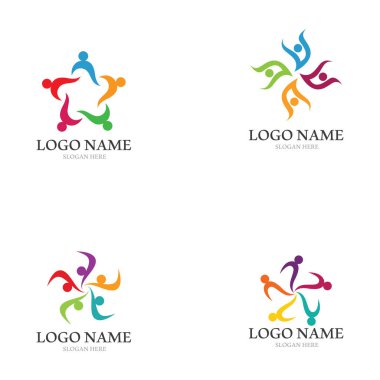 Evlat Edinme ve Toplumsal Bakım Logosu vektör simgeleri