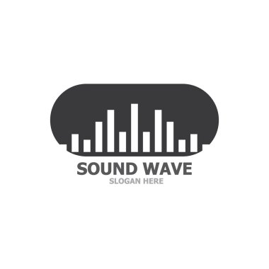 Ses dalgası logosu şablon vektör simgeleri
