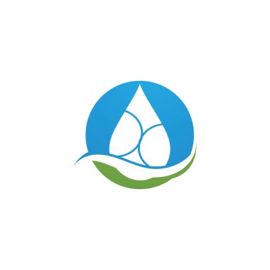 Su damla logo şablonu illüstrasyon 
