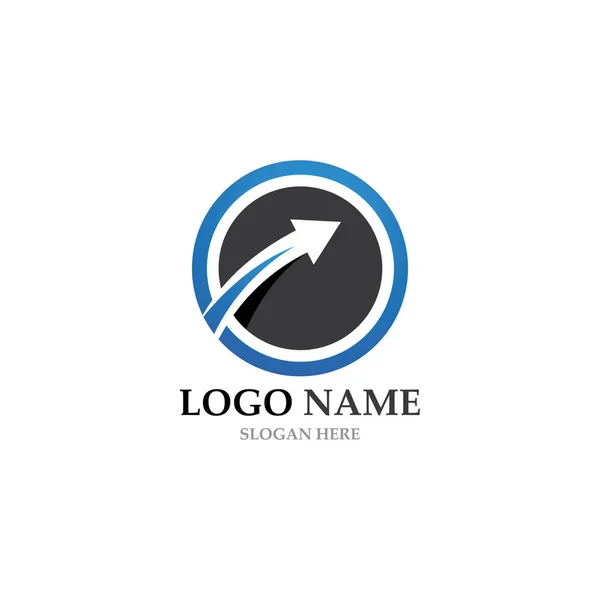 Icono de ilustración de vector de flechas Logo Template — Vector de stock