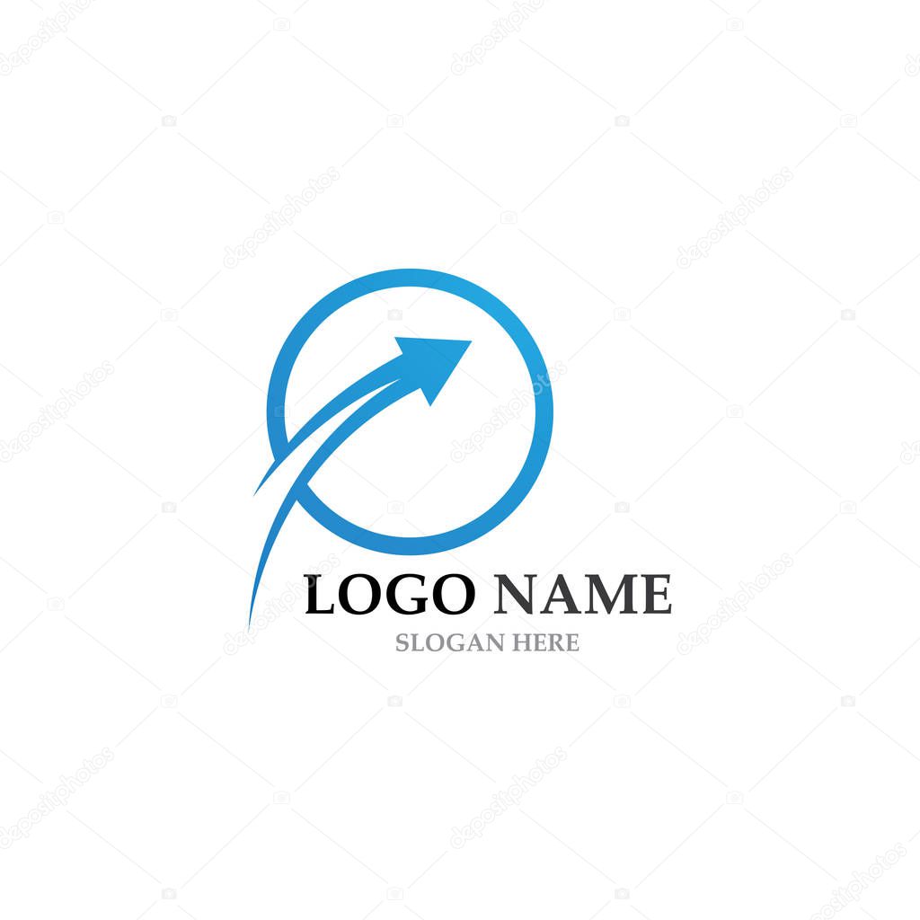 Arrows vector illustration icon Logo Template desig