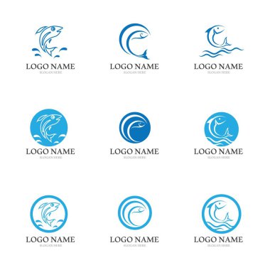 Balık logo şablonu