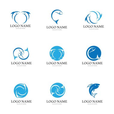 Balık logo şablonu