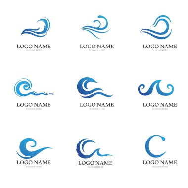 Su dalgası simge vektörü