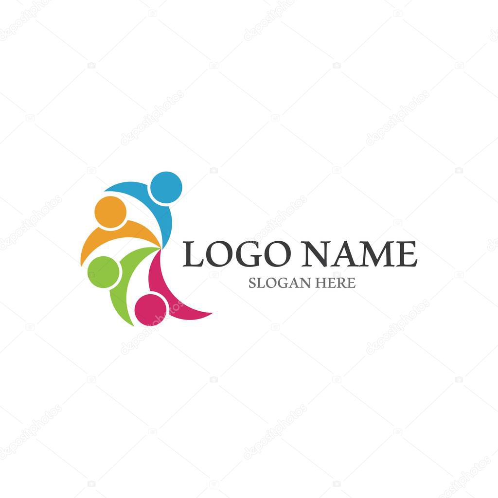 Community, network and social icon design template
