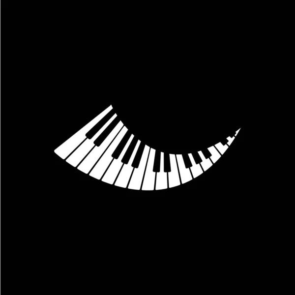 Piano ikon vektor ilustration mall logotyp — Stock vektor