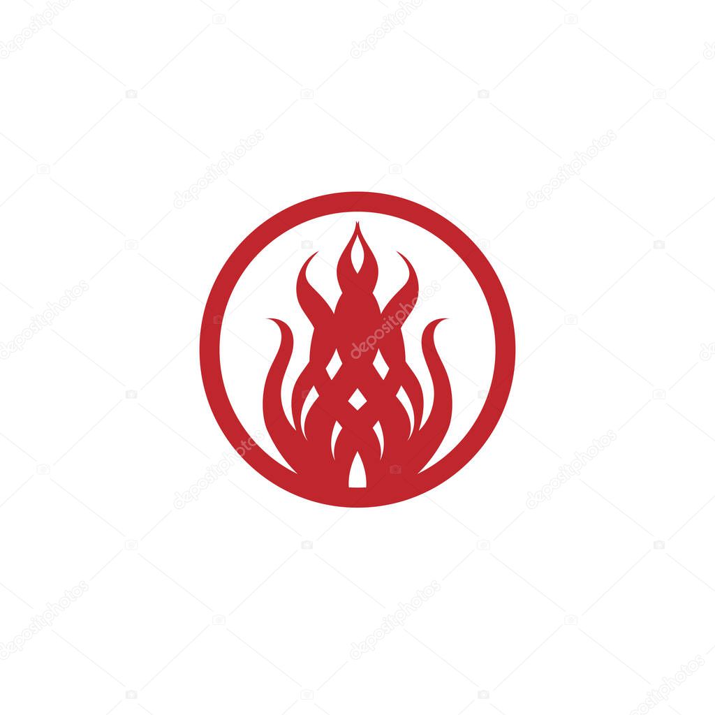 Fire flame vector illustration design template