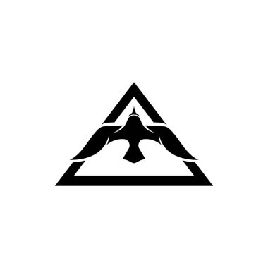 Kuş sinek Logo Şablon vektör illüstrasyon 