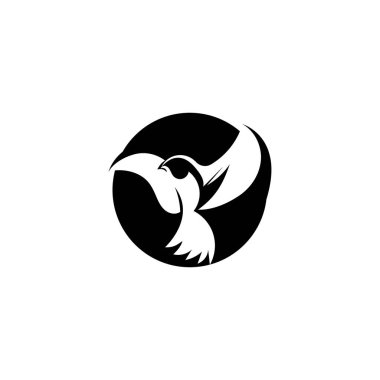 Kuş sinek Logo Şablon vektör illüstrasyon 