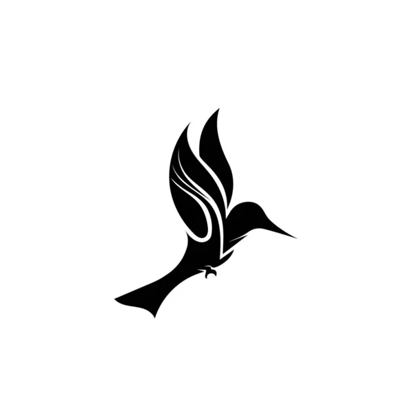 Pájaro mosca Logo Plantilla vector ilustración — Vector de stock