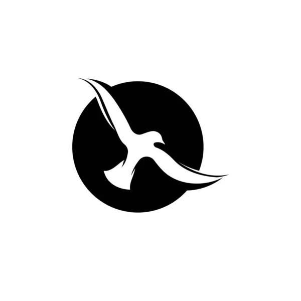 Bird Fly logo sablon vektoros illusztráció — Stock Vector