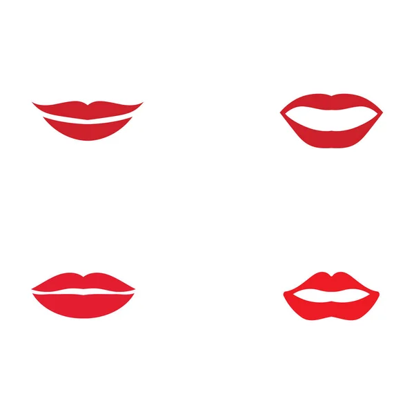 Lips pictogram cosmetische logo vector — Stockvector