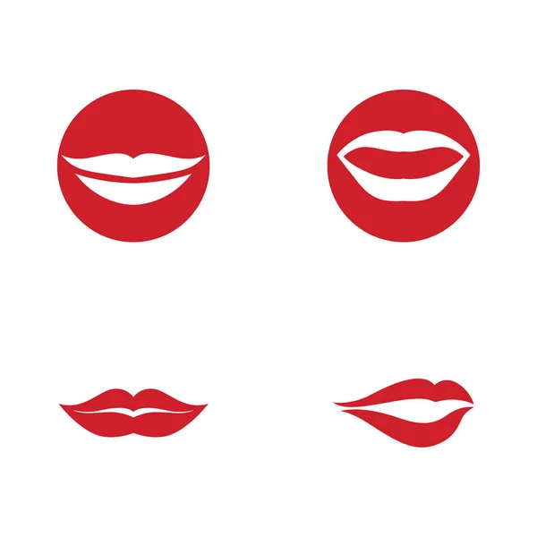 Lips ikon kozmetikai logó vektor — Stock Vector