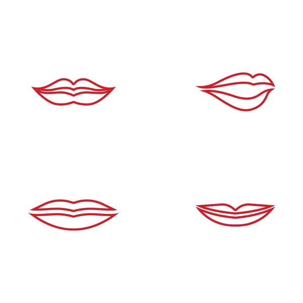Піктограма губ вектор косметичного логотипу — стоковий вектор