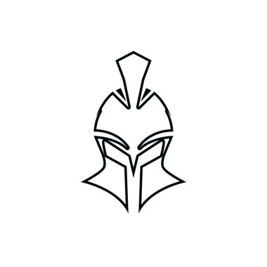 Spartalı kask logo şablonu