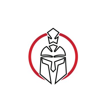 Spartalı kask logo şablonu