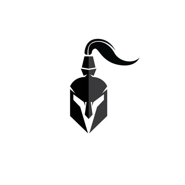 Spartaanse helm logo sjabloon — Stockvector