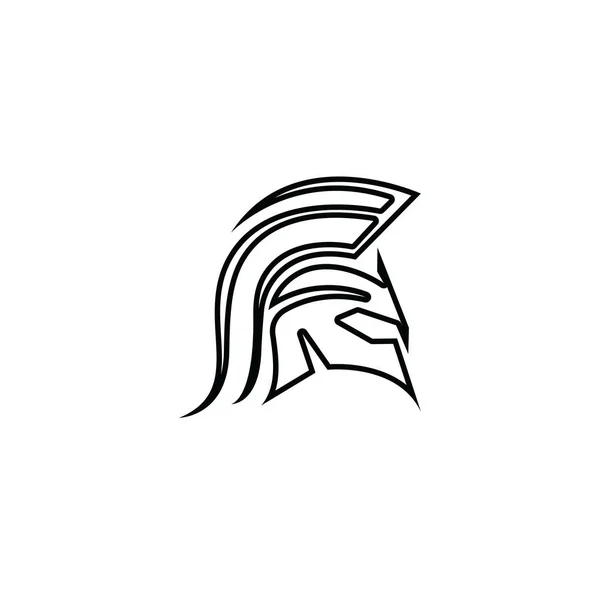 Modelo de logotipo do capacete espartano —  Vetores de Stock