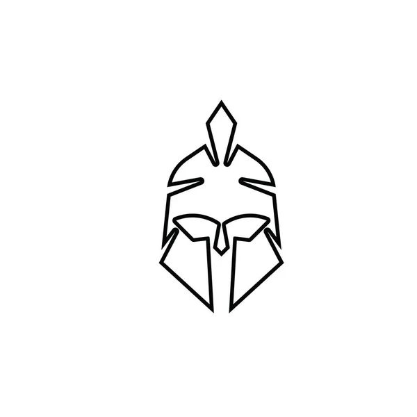 Spartaanse helm logo sjabloon — Stockvector