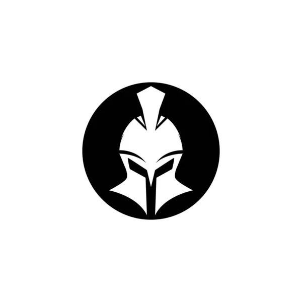 Modelo de logotipo do capacete espartano — Vetor de Stock