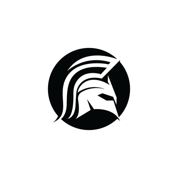Spartaanse helm logo sjabloon — Stockvector