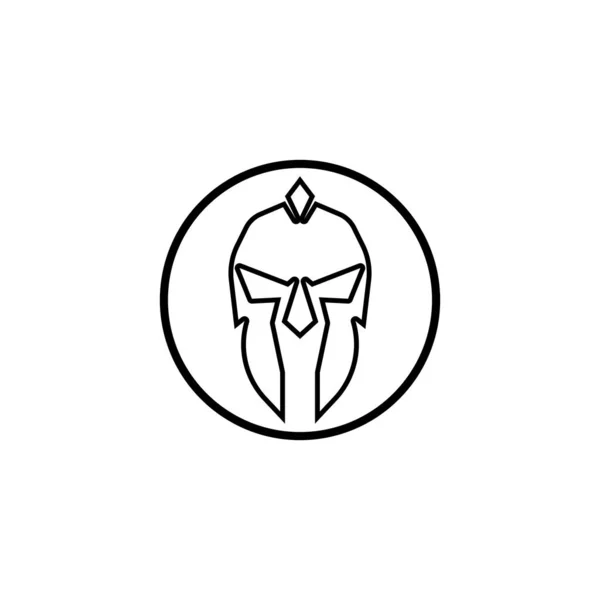 Szablon logo Spartan kask — Wektor stockowy