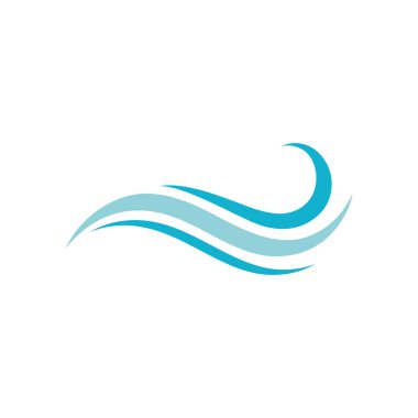 Su dalgası simge vektörü