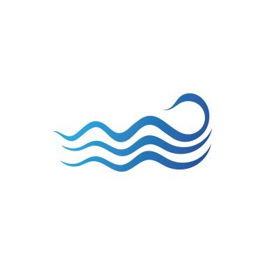 Su dalgası simge vektörü