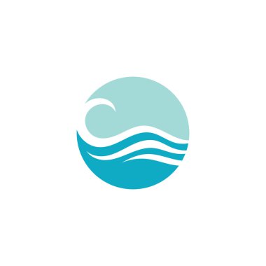 Su dalgası simge vektörü