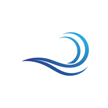 Su dalgası simge vektörü