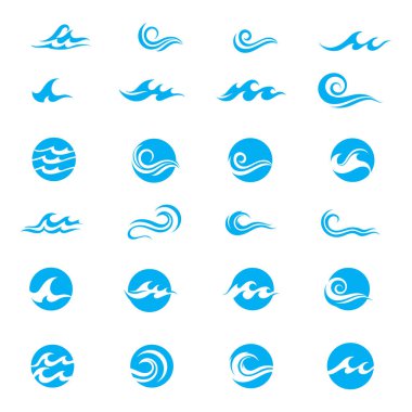  Su dalgası tasarım logosu