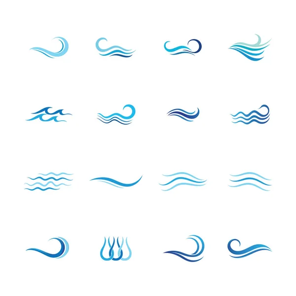 Water wave icon vector — Stock Vector