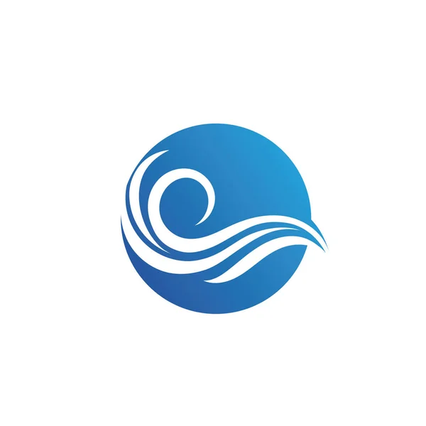 Wasser Welle Design Logo — Stockvektor