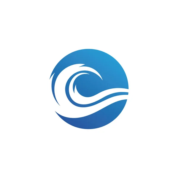 波のデザインロゴ — ストックベクタ