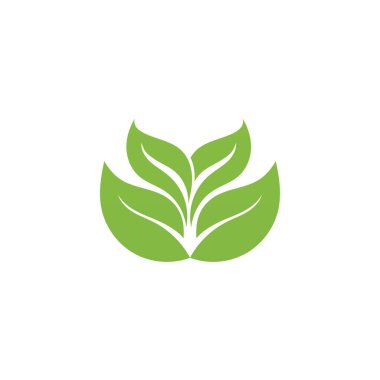 Yeşil ağaç yaprağı ekolojisi logoları