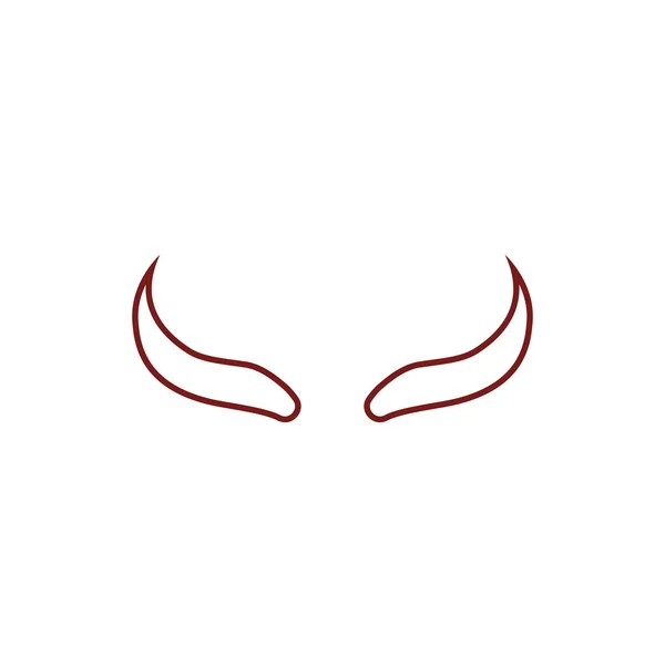 Cuerno del diablo Vector icono — Archivo Imágenes Vectoriales