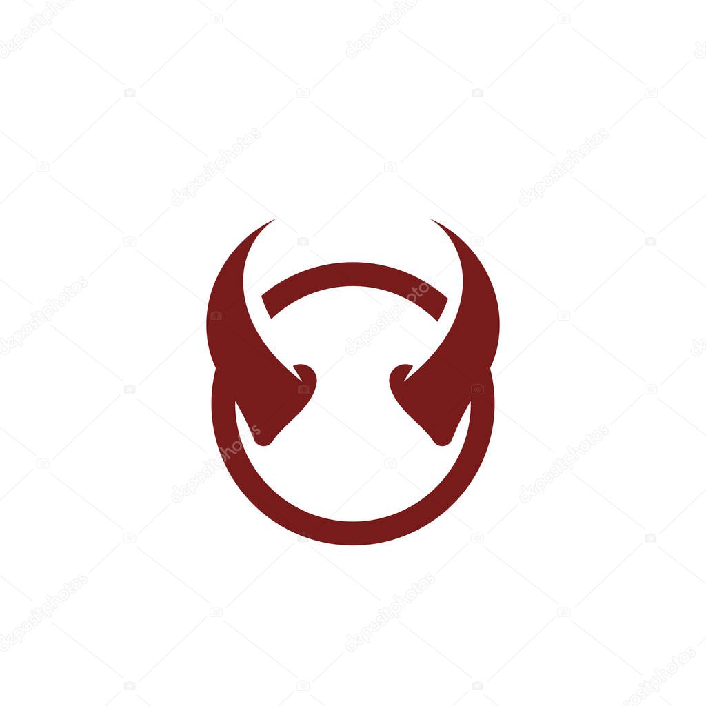 Devil horn Vector icon design illustration logo Template