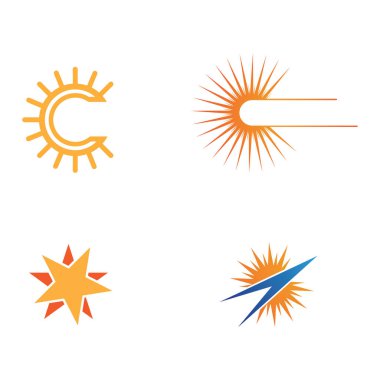 Güneş illüstrasyon simge vektör